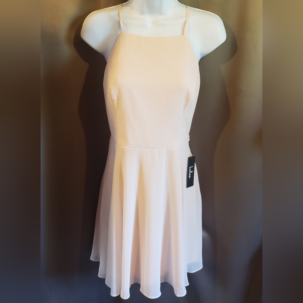 Lulu's Pale Pink Spaghetti Strap Dress Size M - New